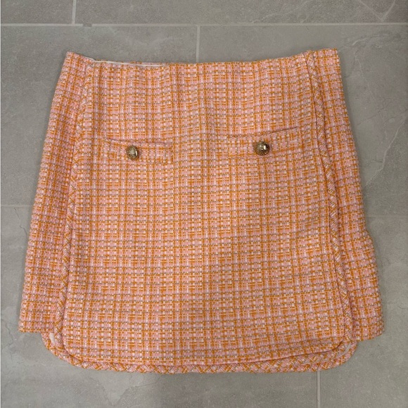 Maje Jilandra Tweed Mini Skirt Size XL - Picture 2 of 8